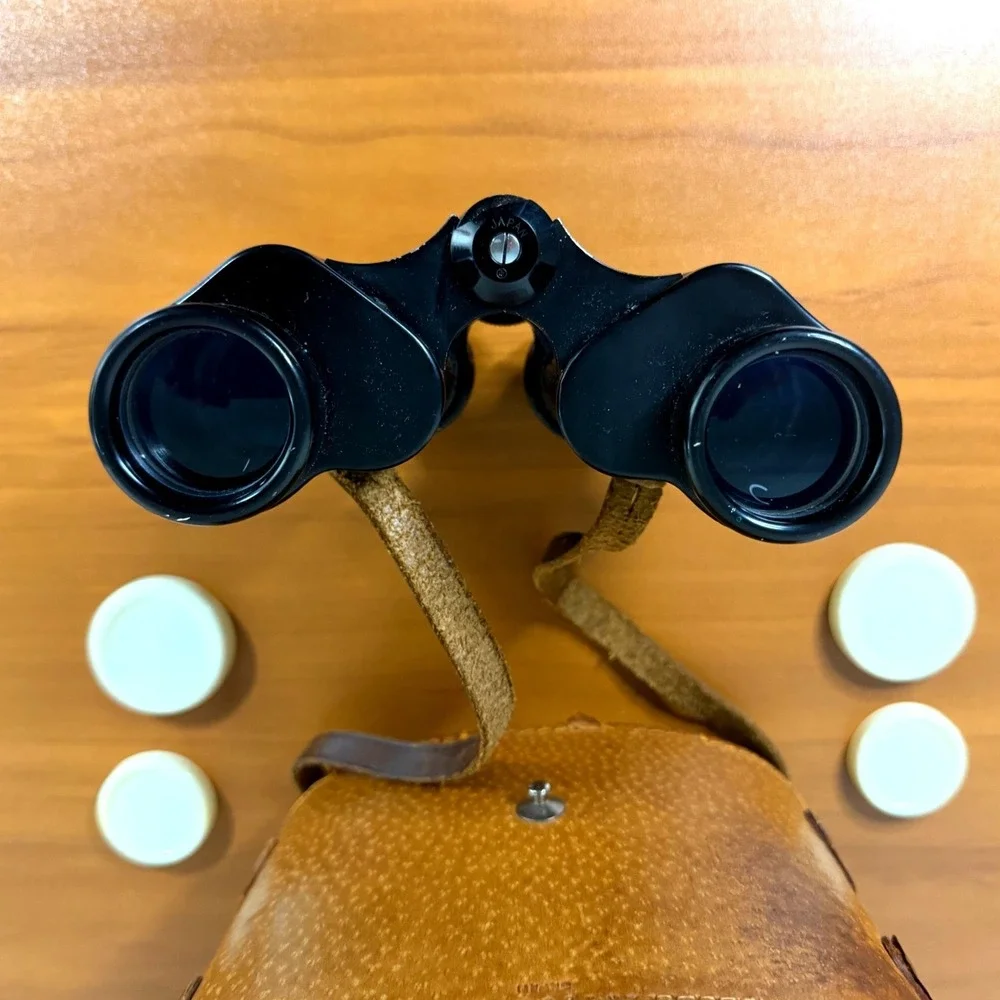 Vintage Hambletonian Peerless 8x30 Binoculars Japan Coated Optics Leather Case